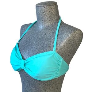 Aqua Blue Convertible Halter Strapless Bikini Top